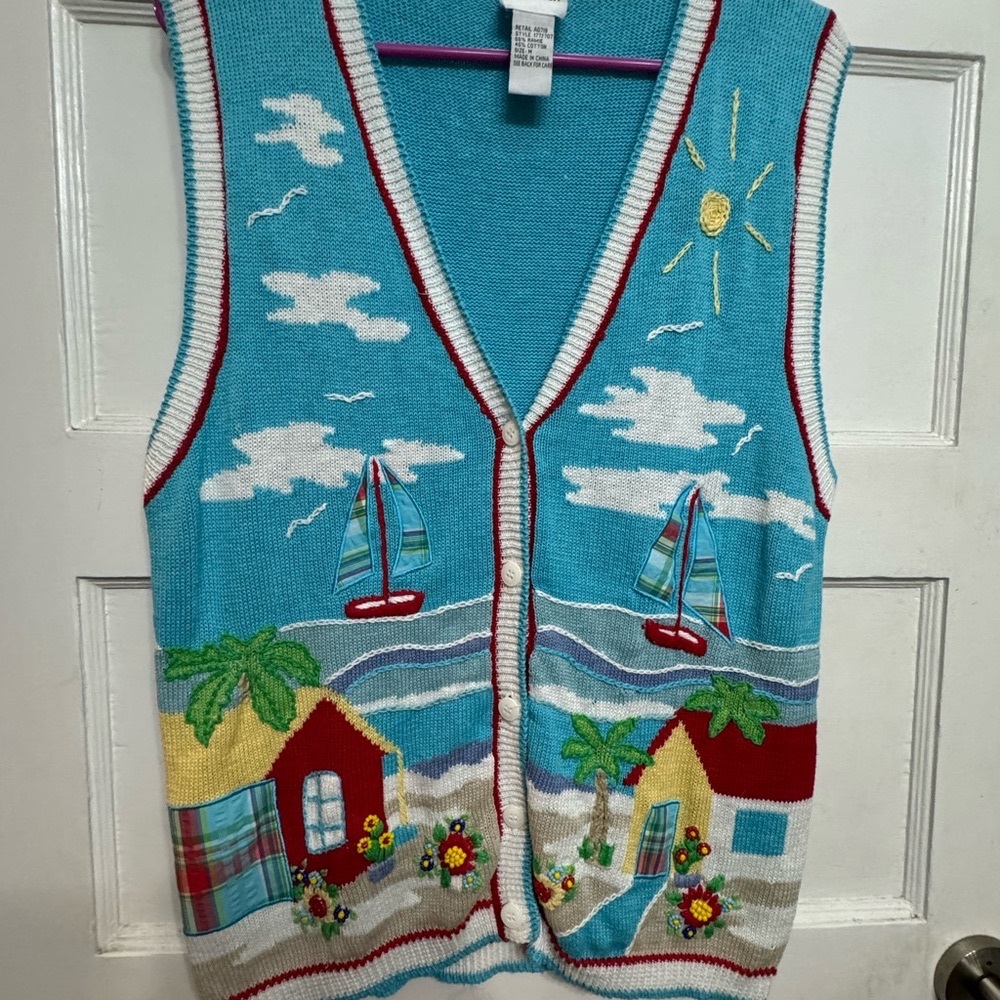 Koret beach scene Knit Vest